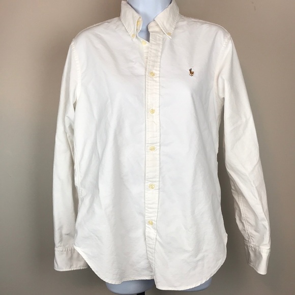 Ralph Lauren Oxford White Button-up shirt sz small - Picture 3 of 6